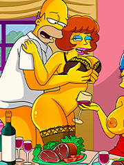 Homer fucks Maite at the dinner table - The Simptoons - Returning the kindness by welcomix (tufos)