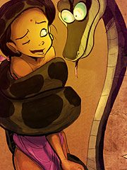 Shanti and Kaa - Hehehe, you learn well girl by Fixxxer